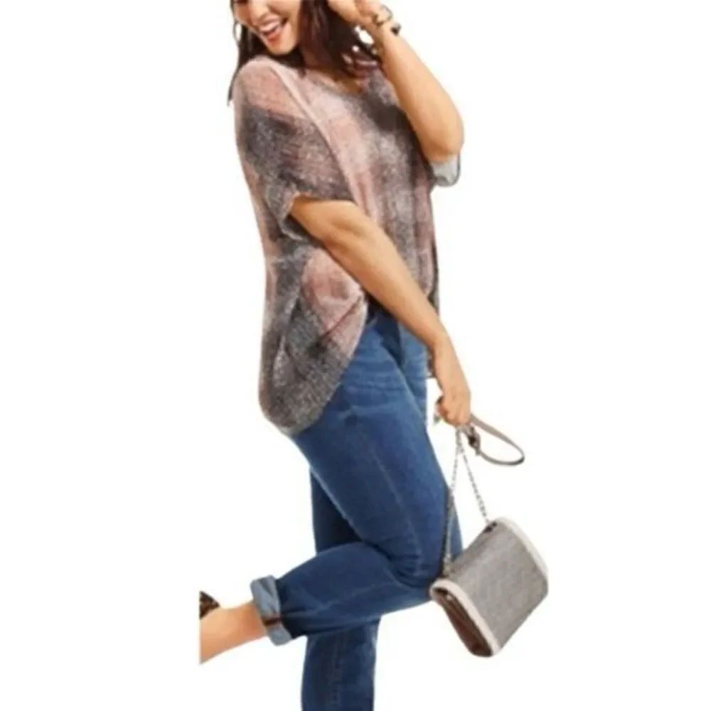 New Womens CAbi #240 Semi-Sheer Cover Up Tee Kimono Animal Print Blouse Top - S